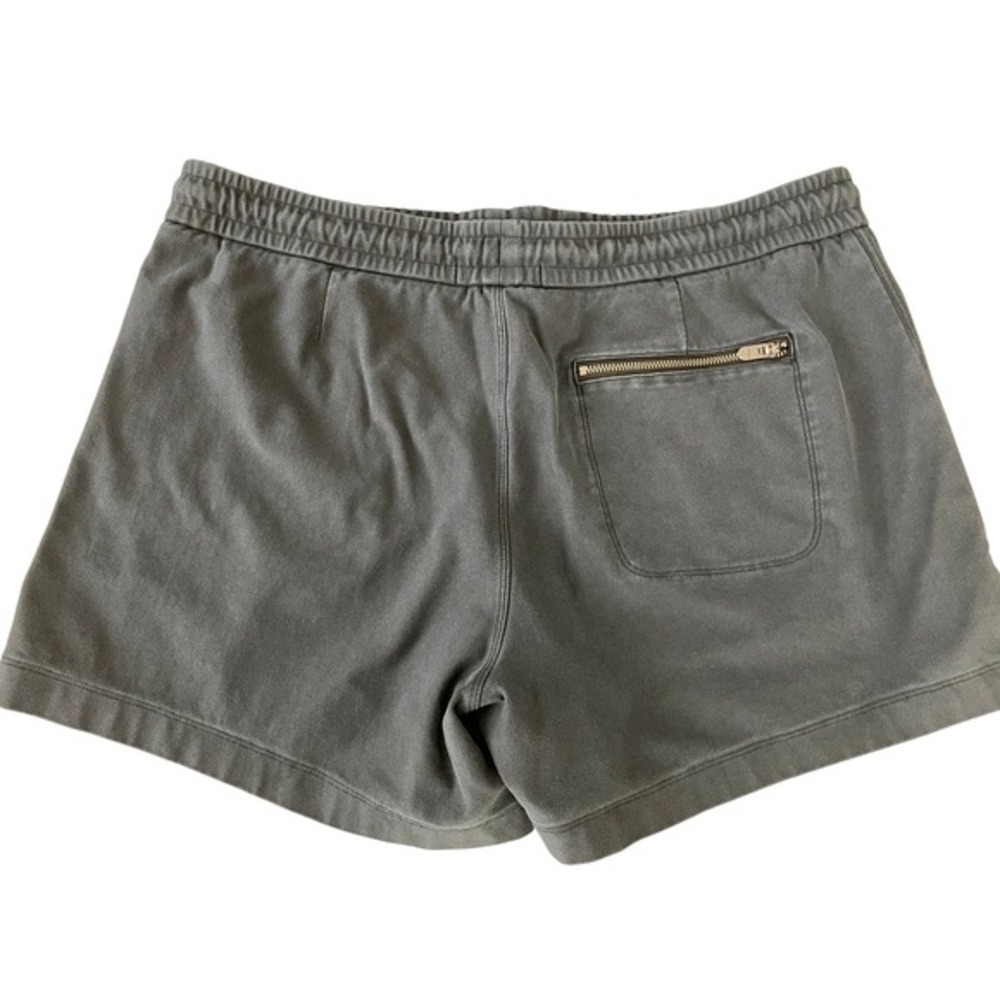 Athleta Charcoal Gray Drawstring Zipper Pocket Athletic Shorts Womens Size M - Picture 3 of 11